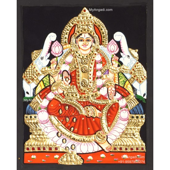 Gajalakshmi  Tanjore Painting