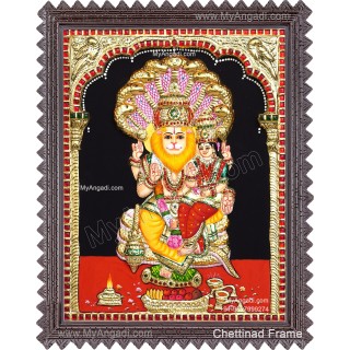 Lakshmi Narasimhar 3D Tanjore Painting