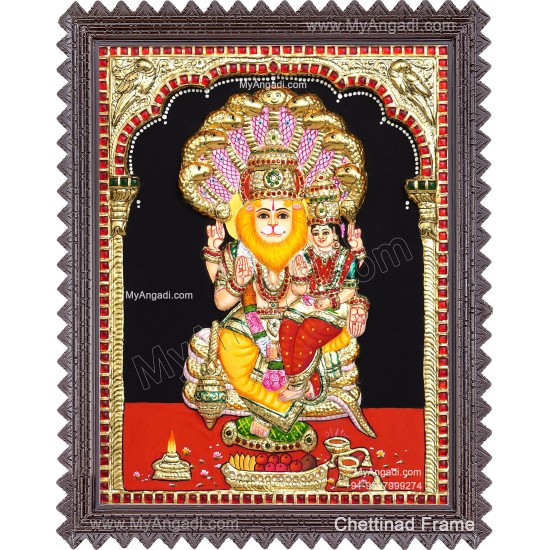 Lakshmi Narasimhar 3D Tanjore Painting