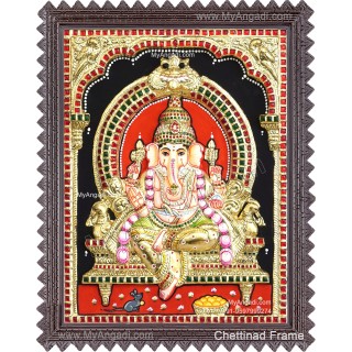 3D Ganesha Tanjore Painting