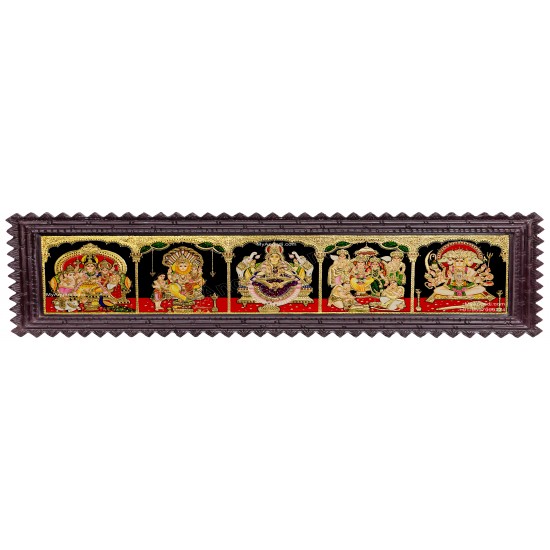 5 Panel  Tanjore Painting