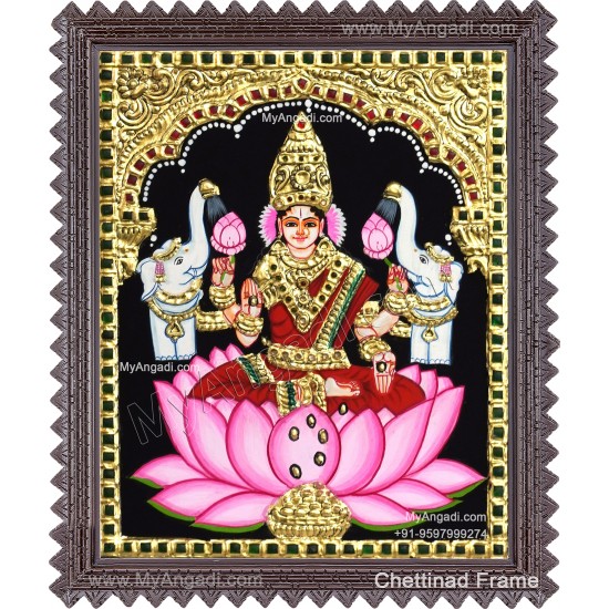 Gajalakshmi  Tanjore Painting