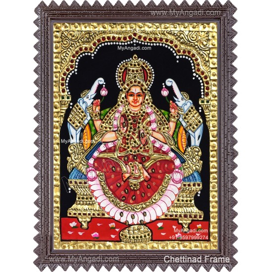 Gajalakshmi  Tanjore Painting