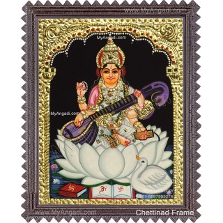 Saraswathi Tanjore Painting