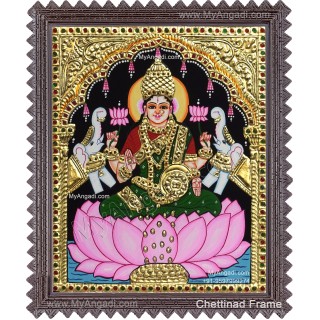 Gajalakshmi  Tanjore Painting