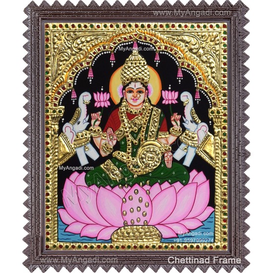 Gajalakshmi  Tanjore Painting