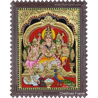 Shiva Family Tanjore Painting