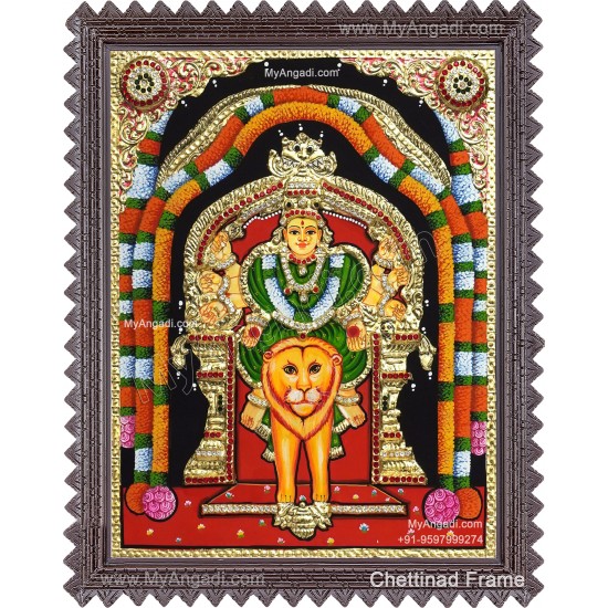 Bana Sankari Amman Tanjore Painting