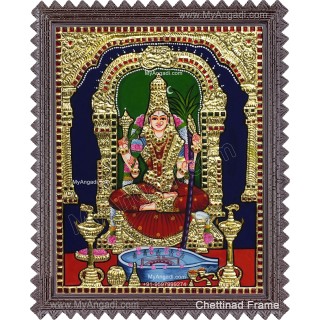 Kamatchi Amman Tanjore Painting