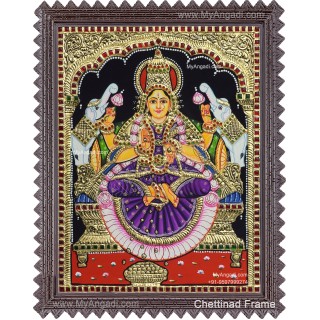 Gaja Lakshmi Tanjore Painting