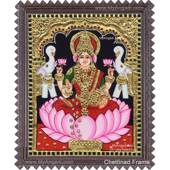 Gajalakshmi  Tanjore Painting