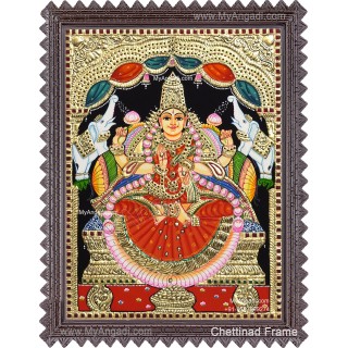 Gajalakshmi  Tanjore Painting