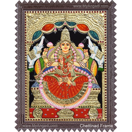 Gajalakshmi  Tanjore Painting