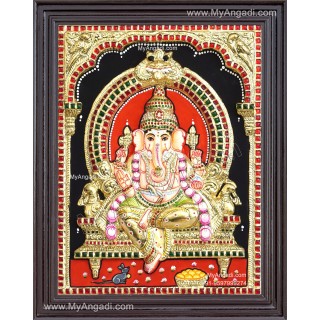 3D Ganesha Tanjore Painting