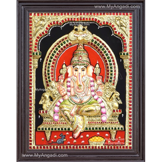 3D Ganesha Tanjore Painting