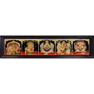5 Panel  Tanjore Painting