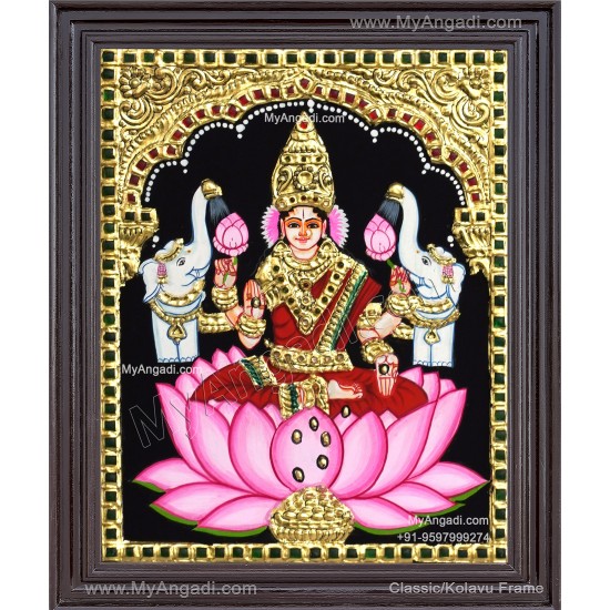 Gajalakshmi  Tanjore Painting