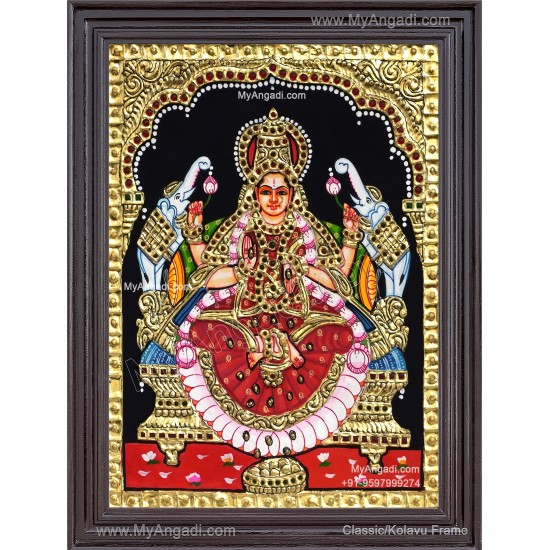 Gajalakshmi  Tanjore Painting