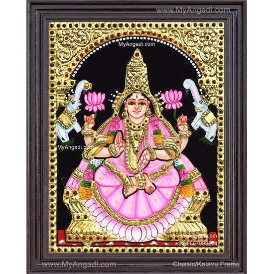 Gajalakshmi  Tanjore Painting