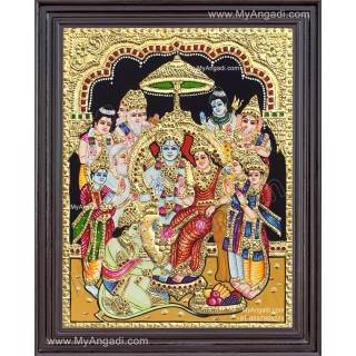 Ramar Pattabhisekam Tanjore Painting
