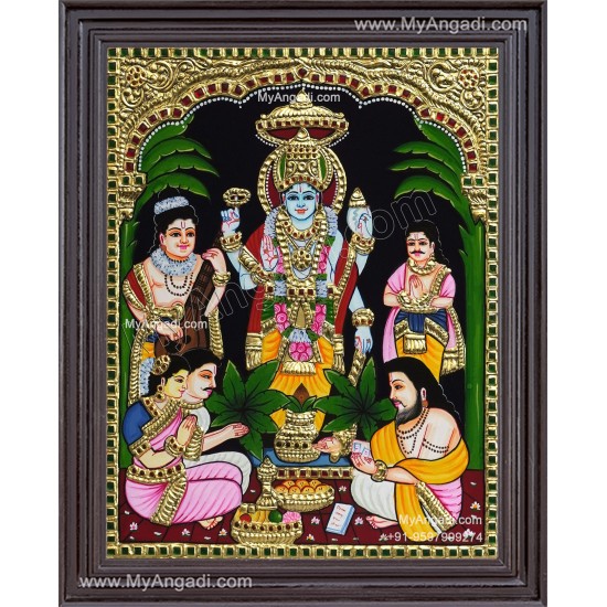 Sathyanarayana Tanjore Painting Sathyanarayana Tanjore Painting