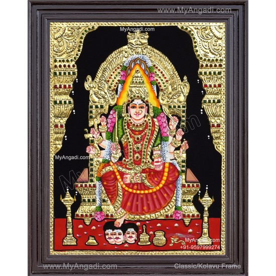 Samayapura amman Tanjore Painting Samayapura amman Tanjore Painting
