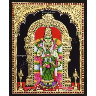 Meenakshi Amman Tanjore Painting, Amman Tanjore Painting