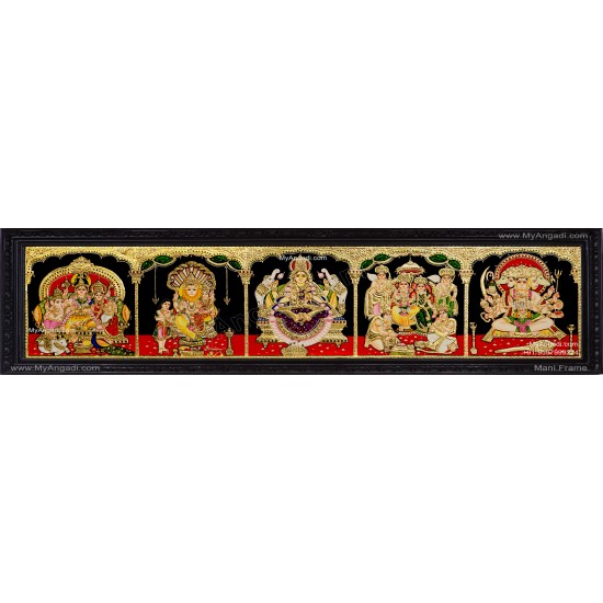 5 Panel  Tanjore Painting