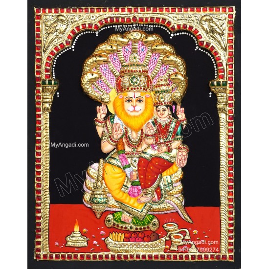Lakshmi Narasimhar 3D Tanjore Painting