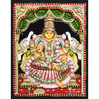 Gajalakshmi 3D Tanjore Painting