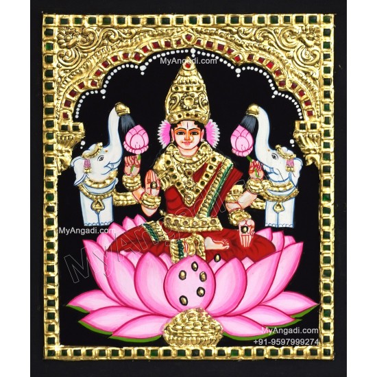 Gajalakshmi  Tanjore Painting