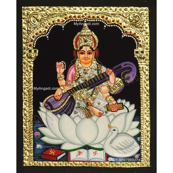 Saraswathi Tanjore Painting