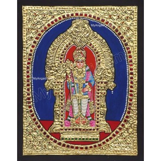 Raja Alangara Murugari Lakshmi Tanjore Painting