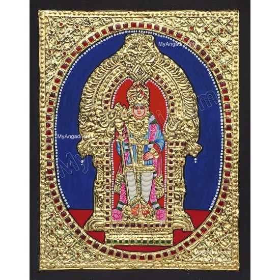 Raja Alangara Murugari Lakshmi Tanjore Painting