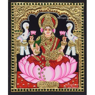 Gajalakshmi  Tanjore Painting