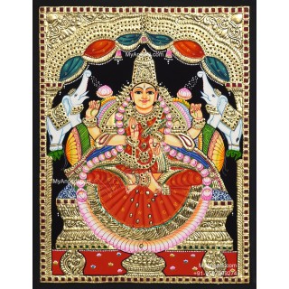 Gajalakshmi  Tanjore Painting