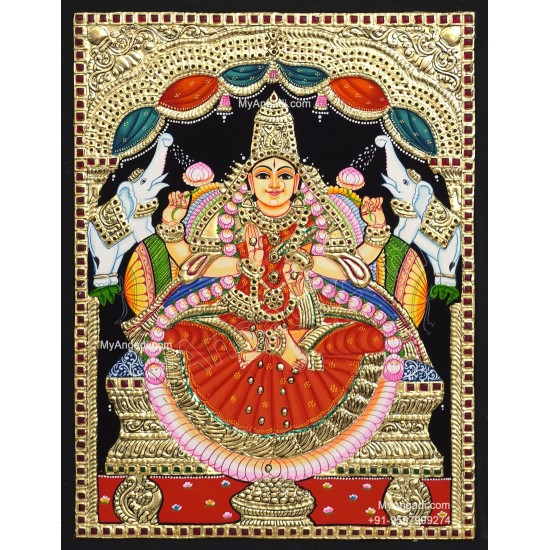 Gajalakshmi  Tanjore Painting