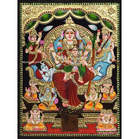 Raja Rajeshwari Tanjore Painting