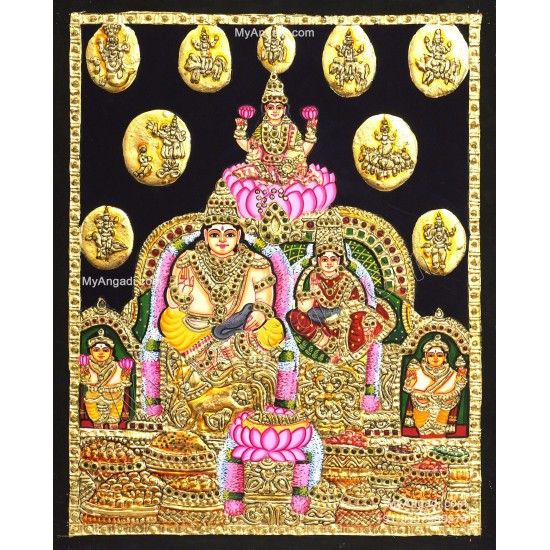 Kuber Lakshmi Tanjore Painting