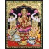 Ganesha Lakshmi Saraswathi Tanjore Painting