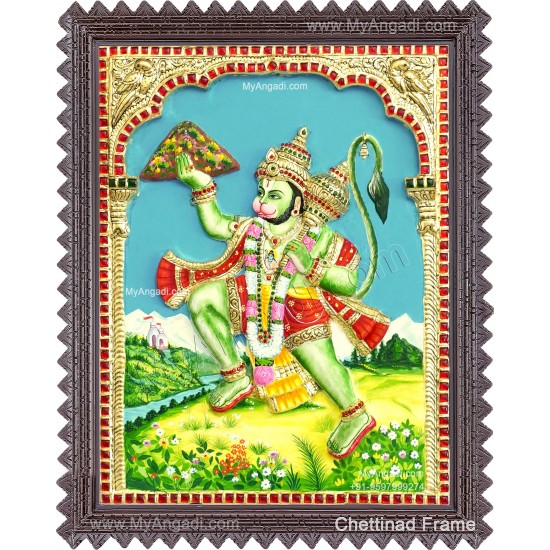 3D Hanuman Tanjore Painting