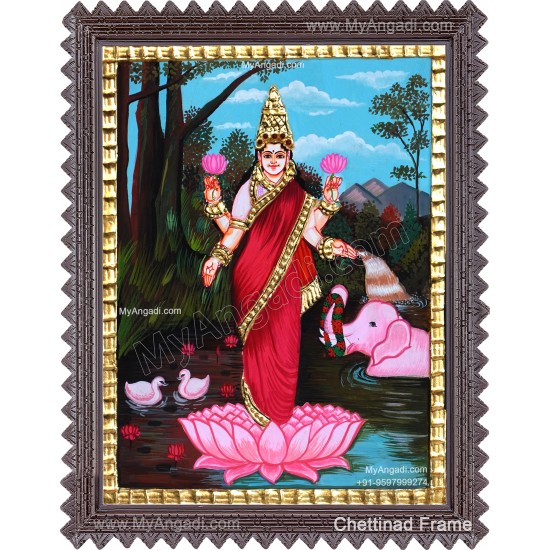 Gajalakshmi Tanjore Painting