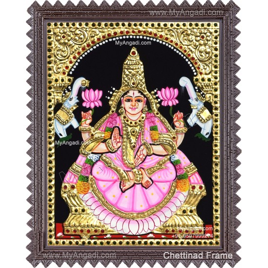 Gajalakshmi  Tanjore Painting
