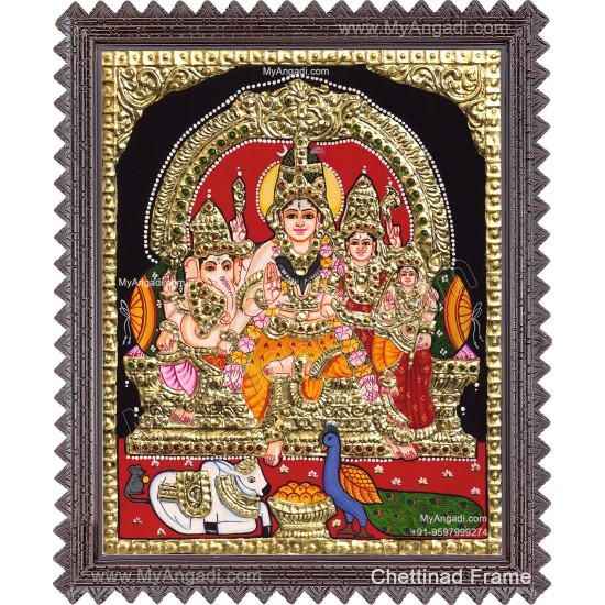 Shiva Family Tanjore Painting