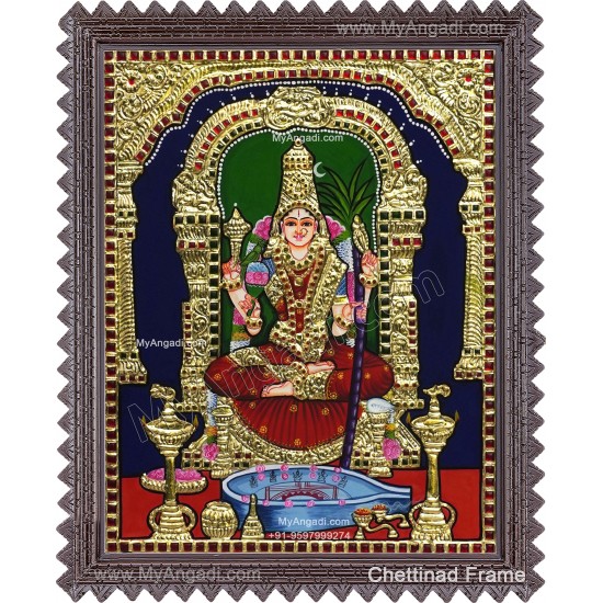 Kamatchi Amman Tanjore Painting