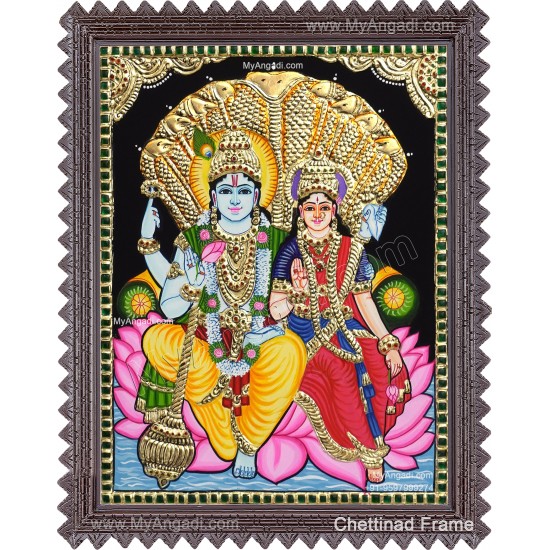 Vishnu Lakshmi Tanjore Paintings