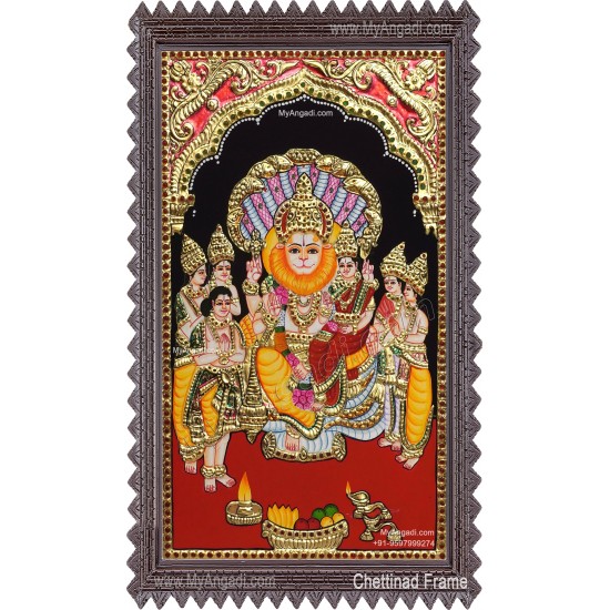 Narasimha Lakshmi Tanjore Painting