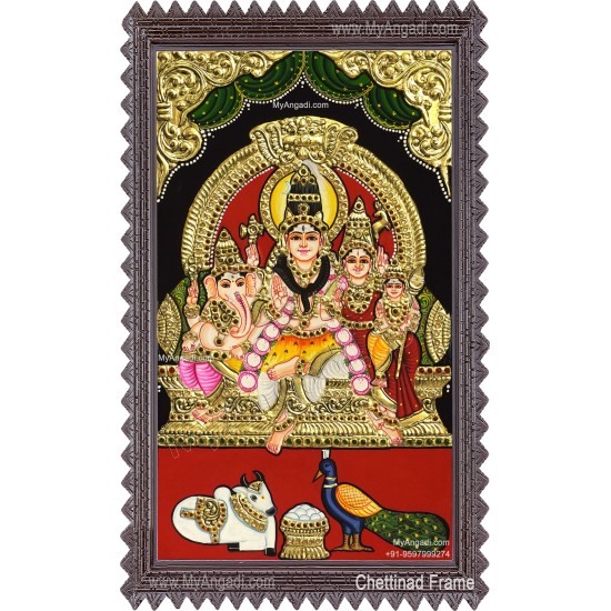 Shiva Family Tanjore Painting
