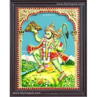 3D Hanuman Tanjore Painting