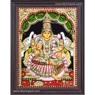 Gajalakshmi 3D Tanjore Painting